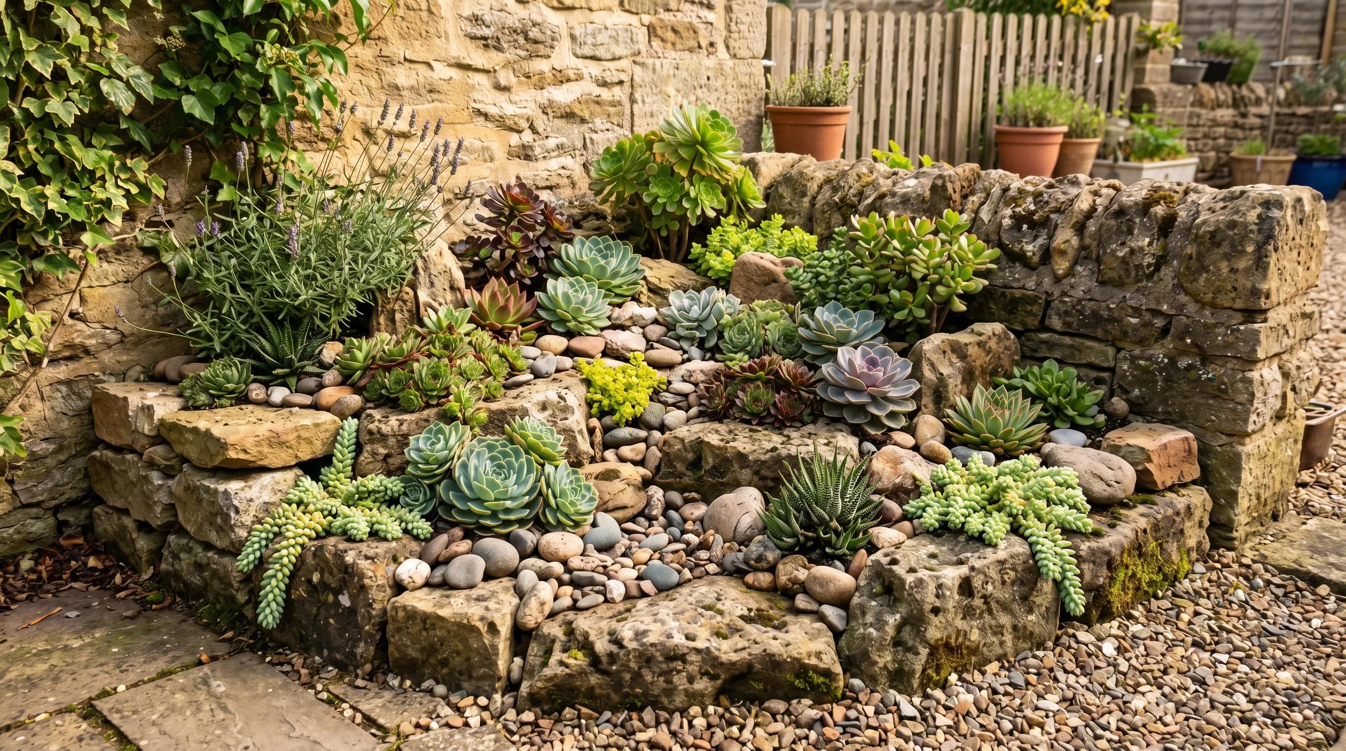 Stepping Stone Path Through Rock